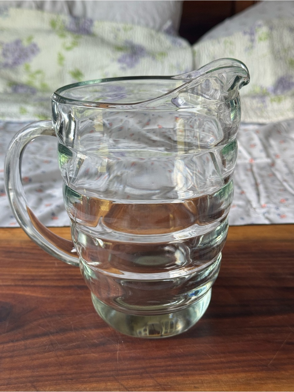 Vintage Glass Beehive Pitcher